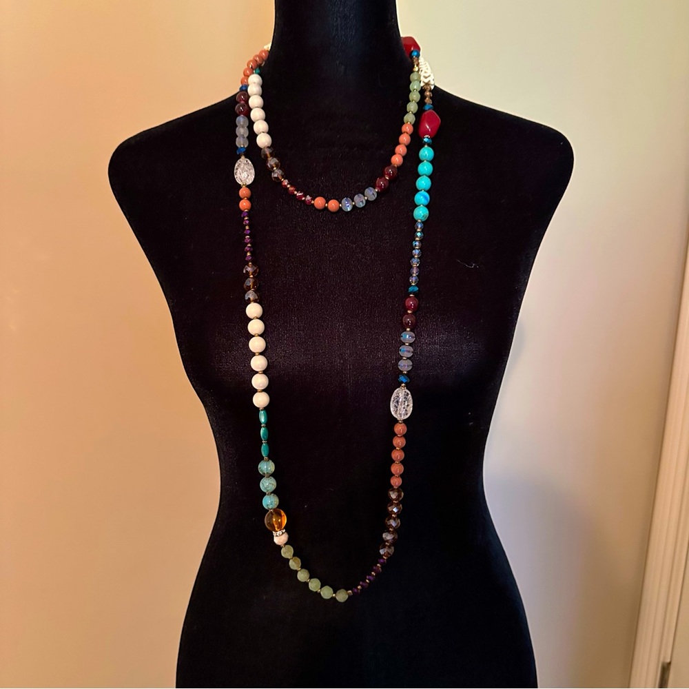 Long beaded necklace